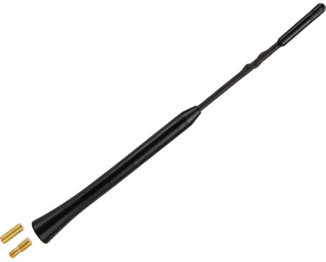 Antennpiska 16V "lågbrus" AM/FM 20cm, med M5 och M6 adaptrar