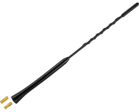 Antennpiska 16V "lågbrus" AM/FM 28cm, med M5 och M6 adaptrar