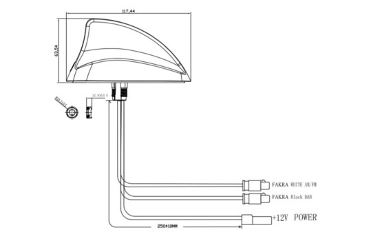 Opti - Shark fen Antenn DAB / DAB+ / FM / AM exkl, bild 2
