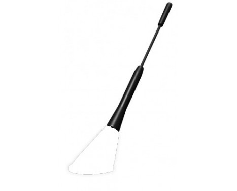 Universal aluminium antenn - Kort Stick 16v - Svart