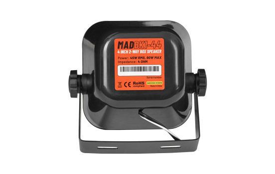 GAS MAD BK1-44 2-vägs boxhögtalare - svart, utanpåliggande högtalare 10cm, bild 4