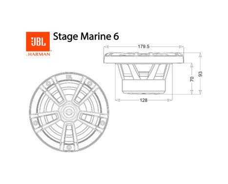 JBL Marine Stage 6 6,5'' (16cm) högtalarset, bild 7
