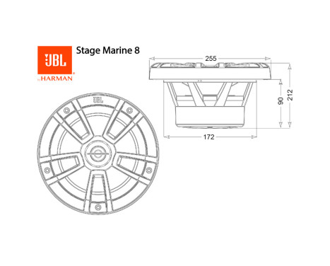 JBL Marine Stage 8 8,0'' (20cm) högtalarset, bild 7