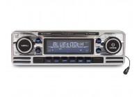 CD-spelare, FM-radio med USB-port, SD-kortläsare, AUX-ingång och Bluetooth