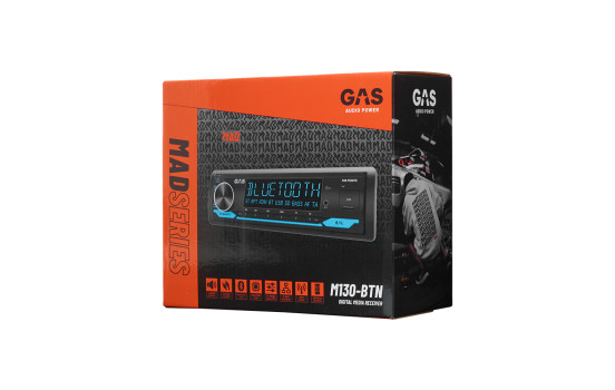 GAS MAD M130BTN 1-DIN, BT, USB, AUX, DSP, bild 6