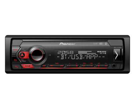 Pioneer MVH-420DAB Mottagare 1DIN USB/BT/DAB+ röd, bild 2