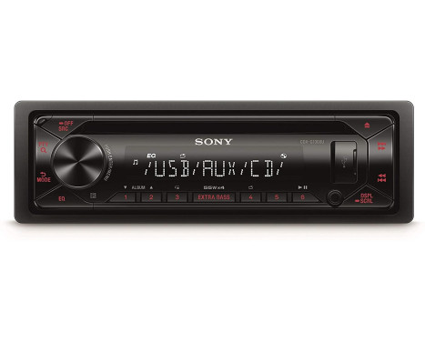 Sony CDX-G1300U 1-DIN bilradio USB/entré och extra bas, bild 5