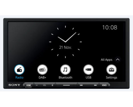 Sony XAV-AX4050 2-DIN Bilradio med skärm Multimedia DAB+, Trådlös Apple Carplay, Android Auto