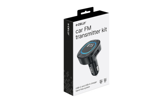 Celly Bluetooth FM-sändare för bil och USB-C+A RGB-belysning, bild 2