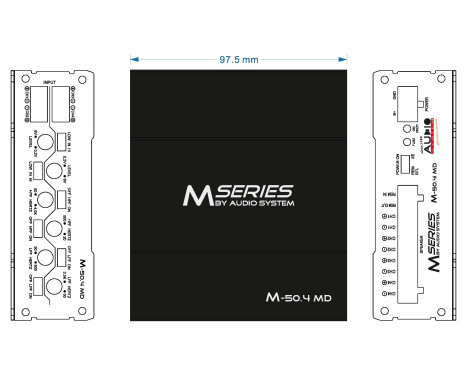 M-SERIEN 4-Kanals MICRO digital förstärkare, bild 2