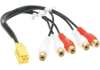 Förförstärkaradapter Mini ISO > Cinch