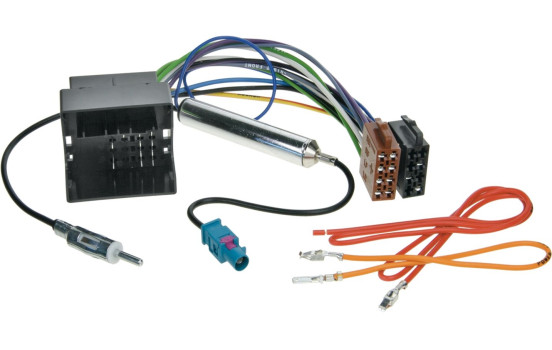 Radioanslutningskabel DIN Div. modeller Audi - Seat - Skoda - VW - Maserati inkl. Antenn Phantom power