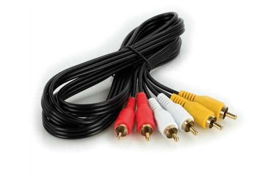 A/V Kabel 2 mtr. 3 pluggar röd - vit - gul