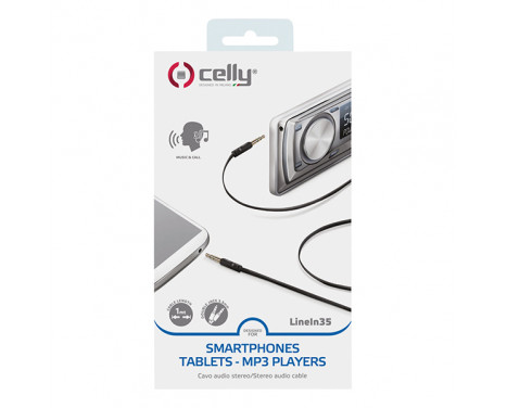 Celly Audio-kabel 3,5 mm svart, bild 2