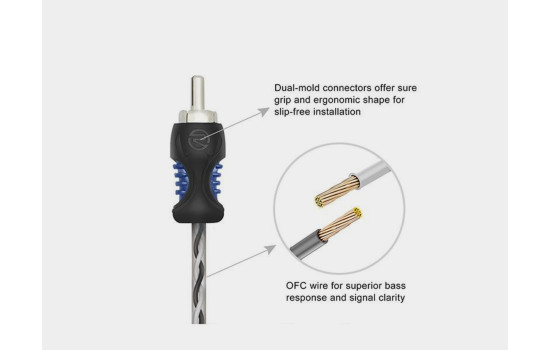 Recoil Echo OFC RCA Cinch-kabel Y-kabel (hona)>(m)/(m) 30cm, bild 2