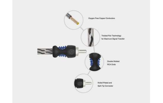 Recoil Echo OFC RCA Cinch-kabel Y-kabel (hona)/(hona)>(m) 30 cm, bild 4