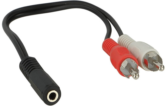 Stereojack (F) 3,5 mm Stereo till Cinch-kontakt 0,2 m (M)