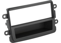 1-DIN Panel med förvaringsfack. Dacia Dokker/ Duster/ Lodgy 2012-2019 Färg: Mörkgrå