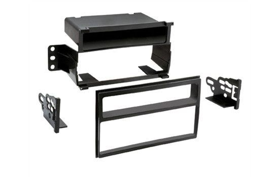 1-DIN Panel med förvaringsfack. Nissan Tiida (USA version) 2007-2011 Färg: Svart