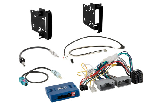 2-DIN Kit Dodge/Jeep/Chrysler rattkontroll med ljudkontroll, multilead och 2 antennadapter, bild 5