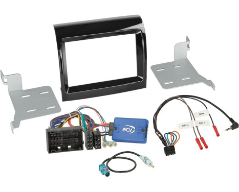 2-DIN Kit Installationssats Fiat Ducato / Citroën Jumper / Peugeot Boxer (250*) Ansiktslyftning 2016-> Pianolack Z