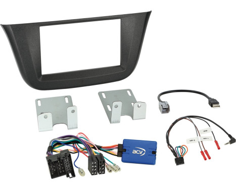 2-DIN kit Iveco Daily 2014 - 2019 svartkornad