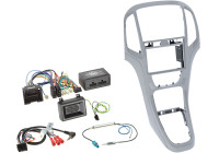 2-DIN Kit + Radioadaptersats Opel Astra 2009-2016 Färg: Platina Silver