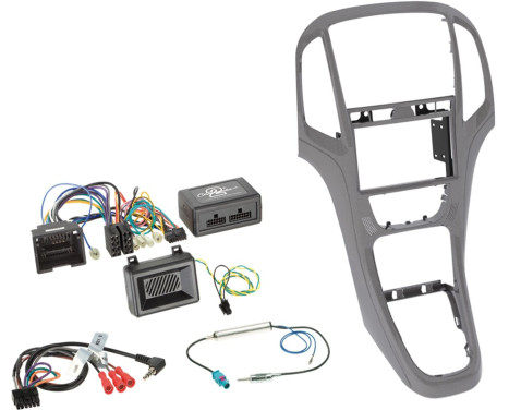 2-DIN Kit+ Radioadaptersats Opel Astra 2009-2016 Titanium Grey