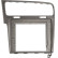 2-DIN-panel 10" med förvaringsfack VW Golf 2012-2020 Silver