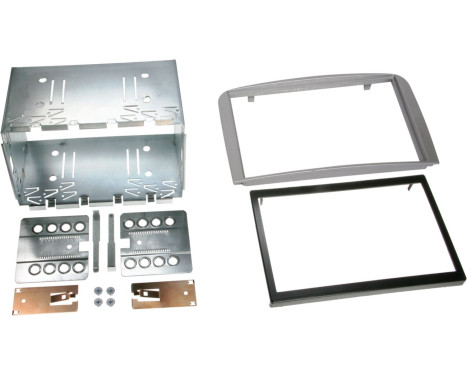 2-DIN Panel Alfa Romeo 147 / GT 2000-2010 - Färg: silver
