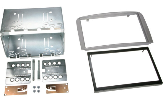 2-DIN Panel Alfa Romeo 147 / GT 2000-2010 - Färg: silver