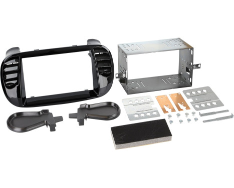 2-DIN Panel Fiat 500/ 500 C - Färg: Piano Black