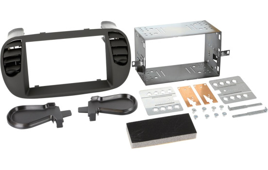 2-DIN Panel Fiat 500/ 500C 2007-2015 - Färg: Svart