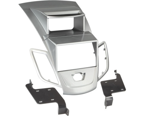 2-DIN Panel Ford Fiesta med multifunktionsdisplay 2008-2017 - Färg: Silver
