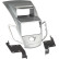 2-DIN Panel Ford Fiesta med multifunktionsdisplay 2008-2017 - Färg: Silver