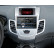 2-DIN Panel Ford Fiesta med multifunktionsdisplay 2008-2017 - Färg: Silver, miniatyr 2