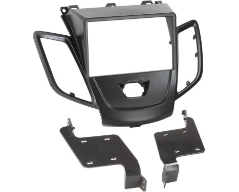 2-DIN Panel Ford Fiesta utan multifunktionsdisplay 2008-2017 - Färg: Svart (se beskrivning)