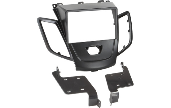 2-DIN Panel Ford Fiesta utan multifunktionsdisplay 2008-2017 - Färg: Svart (se beskrivning)