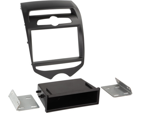 2-DIN Panel Hyundai iX 20 med ficka för manuell klimatkontroll 2010-2017 Färg: Matt Svart