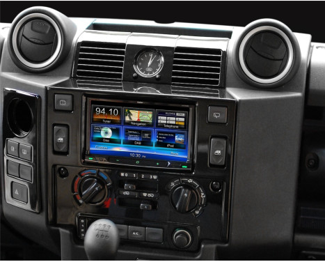 2-DIN panel Land Rover Defender 2007- Piano Black, bild 2