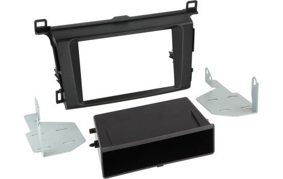 2-DIN Panel med bricka Toyota RAV4 2013-2018 Färg: Svart