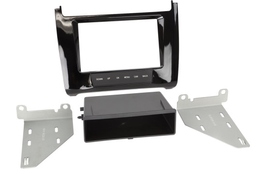 2-DIN Panel med ficka Volkswagen Polo V (Typ 6C) 2014-2019 Färg: Piano Black