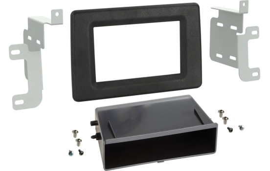 2-DIN Panel med förvaringsfack Nissan NV400 - Opel Movano - Renault Master - Färg: Svart