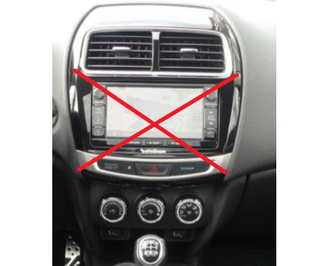 2-DIN Panel Mitsubishi ASX 2014-2018 - Färg: Piano Black, bild 2