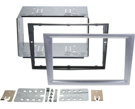 2-DIN Panel Opel Combo/Corsa C/ Meriva/ Tigra - Färg: Matt krom