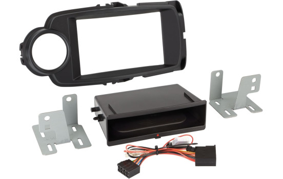 2-DIN Panel Rubbertouch Inbay® Toyota Yaris 2014-219 Färg: Rubbertouch Silver