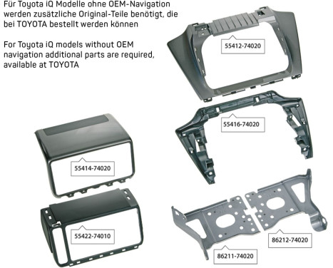 2-DIN Panel Toyota iQ 2009-2019 Färg: Svart, bild 2