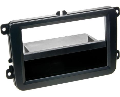 2-DIN Radio Panel med förvaringsfack Seat/Skoda/Volkswagen svart