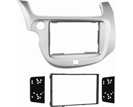 2-DIN radiopanel Honda Fit/Jazz (GE) 2008-2015 Silver (METRA)