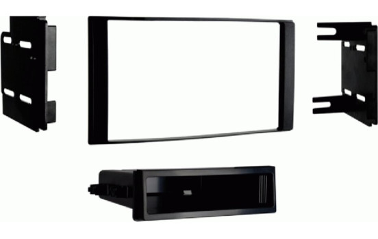 2-DIN radiopanel med förvaringsfack Nissan Micra/Note/Versa svart (METRA)
